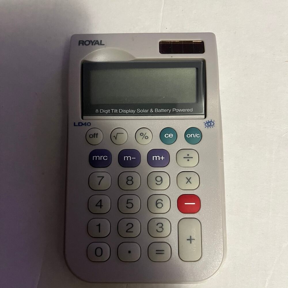 VTG Royal Solar & Battery Calculator LD 40 8 Digit Tilt Display